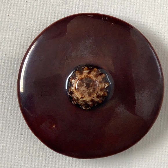 Hull oven proof USA jar w/ lid retro MCM brown drip glaze vintage pottery 1960’s - Picture 4 of 6